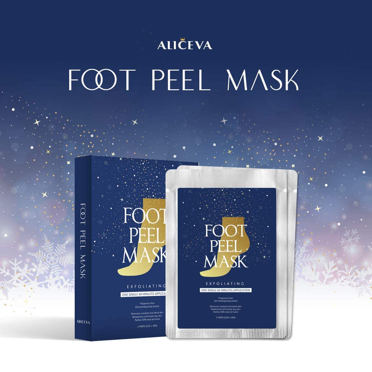 LIGHTNING DEAL!!! Aliceva One Step Foot Peel Mask, Simple Foot Peeling Mask $11.00 (REG $19.95)