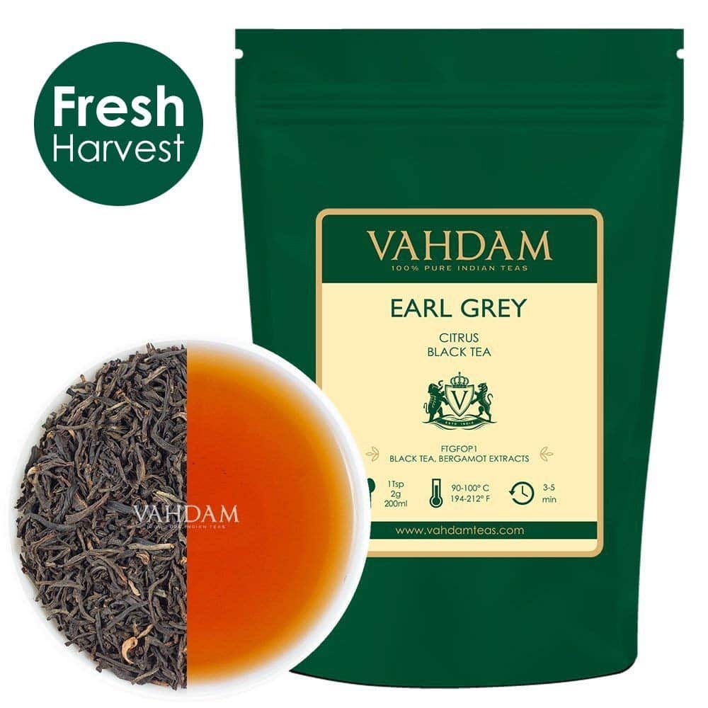 LIGHTNING DEAL!!! VAHDAM, Earl Grey Tea Leaves (200+ Cups) CITRUSY & DELICIOUS $17.99 (REG $24.99)