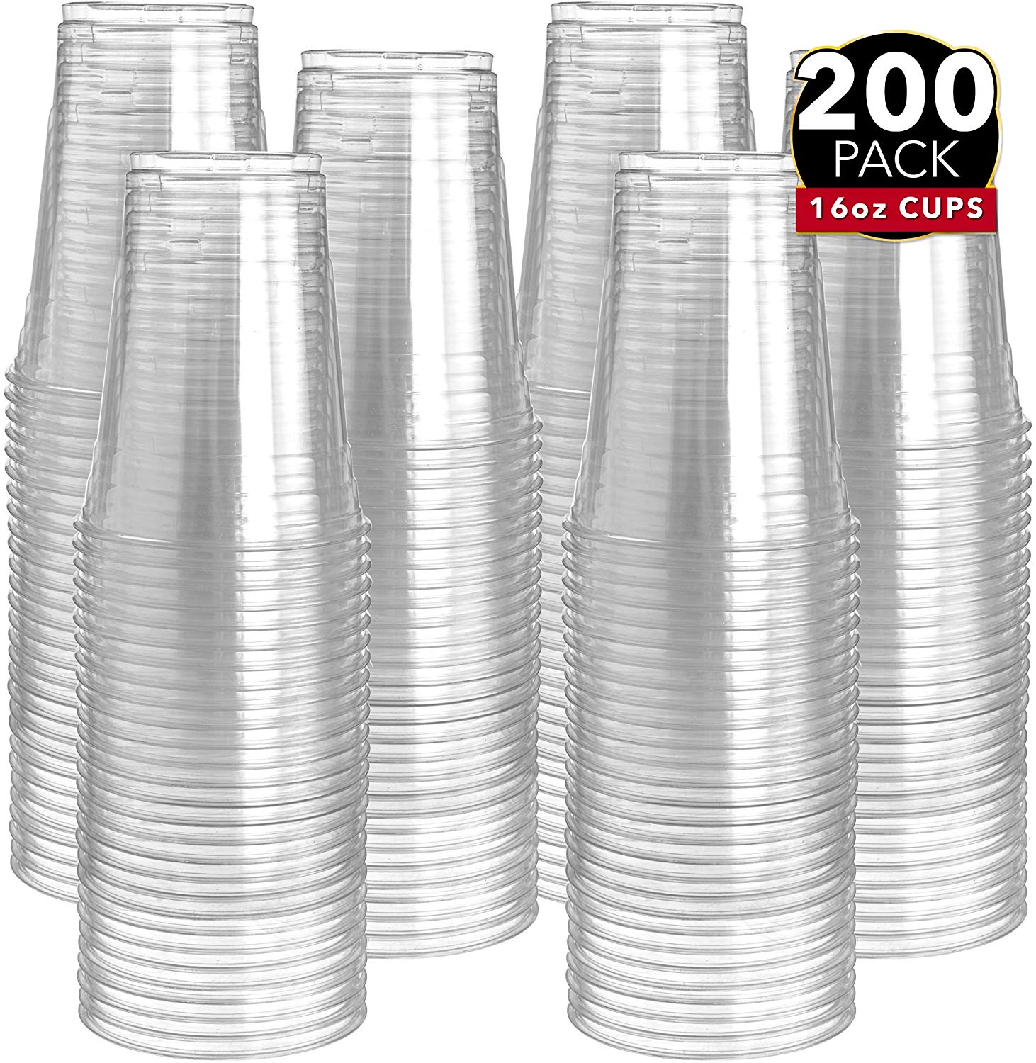 200 Clear Plastic Cups | 16 oz Plastic Cups | Clear Disposable Cups $16.14 (REG $39.99)