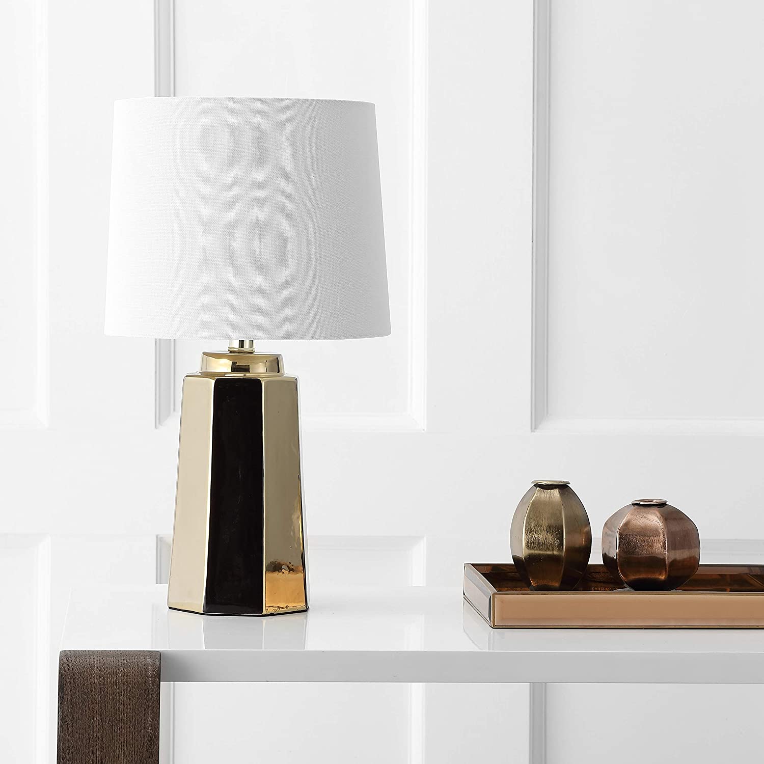 Safavieh TBL4089A Lighting Collection Parlon Plated Gold Table Lamp $41.54 (REG $113.22)