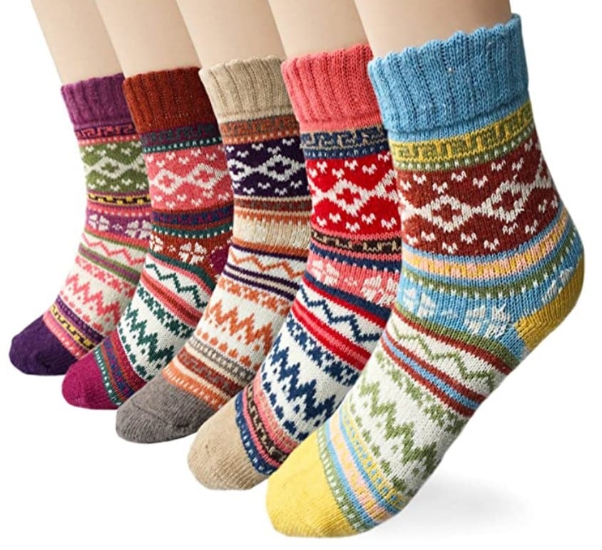 Pack of 5 Womens Winter Socks Set $11.99 (REG $18.99) - Mojosavings.com