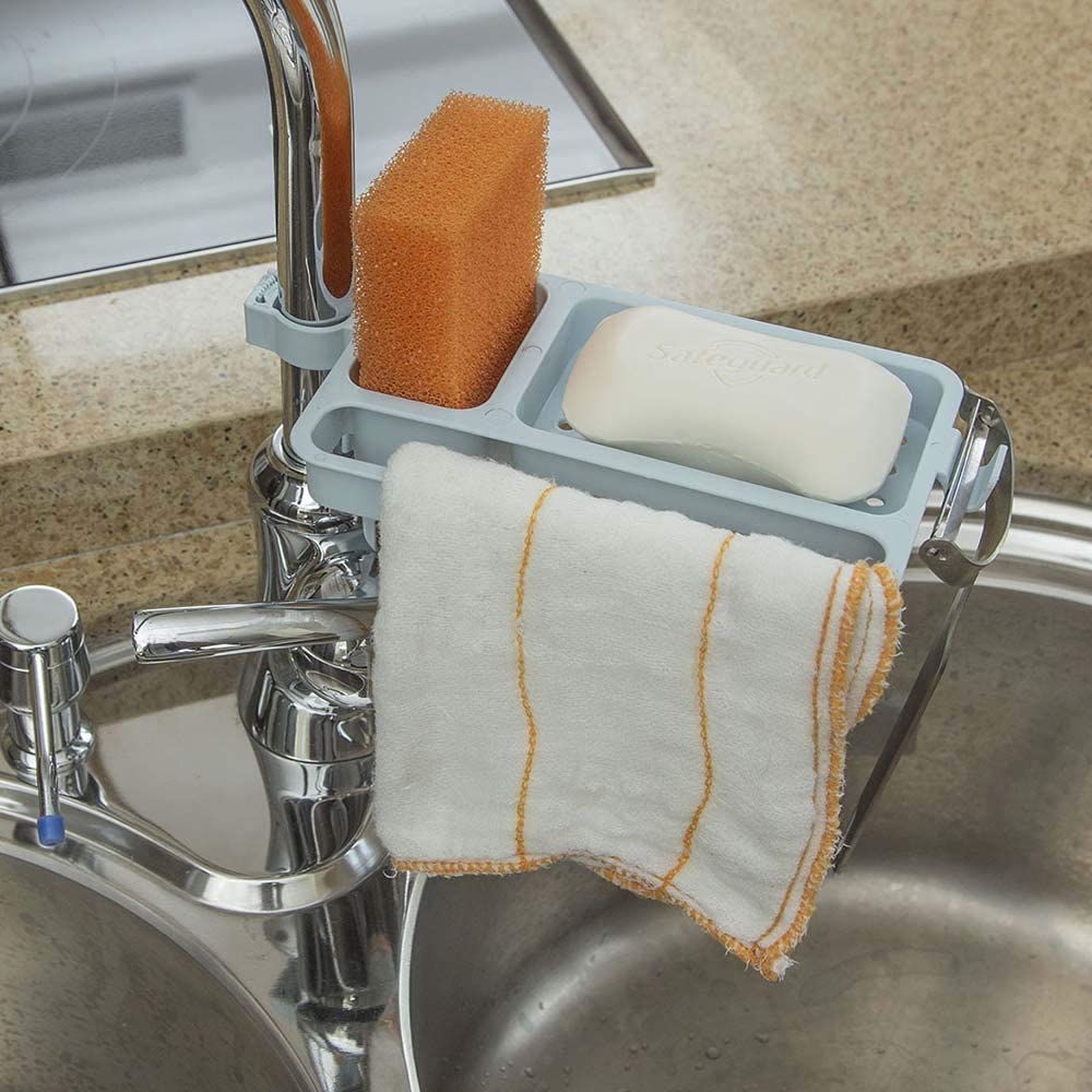 ULBTER Dishcloth Holder Hanger Kitchen Sink Dishcloth Rack Hand Towel Holder $6.88 (REG $12.99)