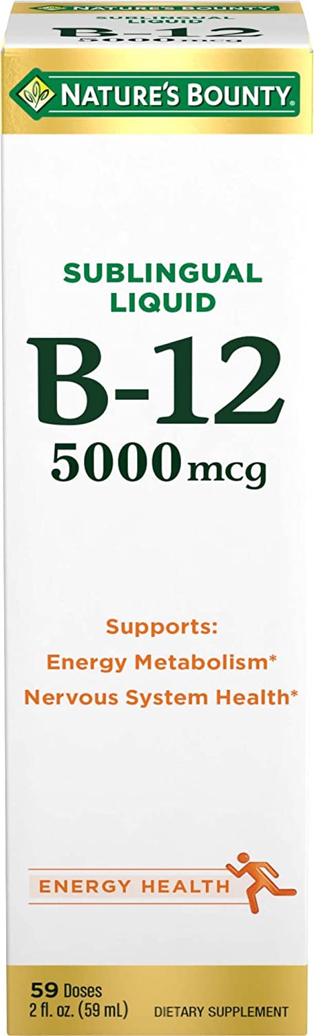 Nature’s Bounty B-12 5000 mcg Sublingual Liquid Energy Health $6.96 (REG $16.99)