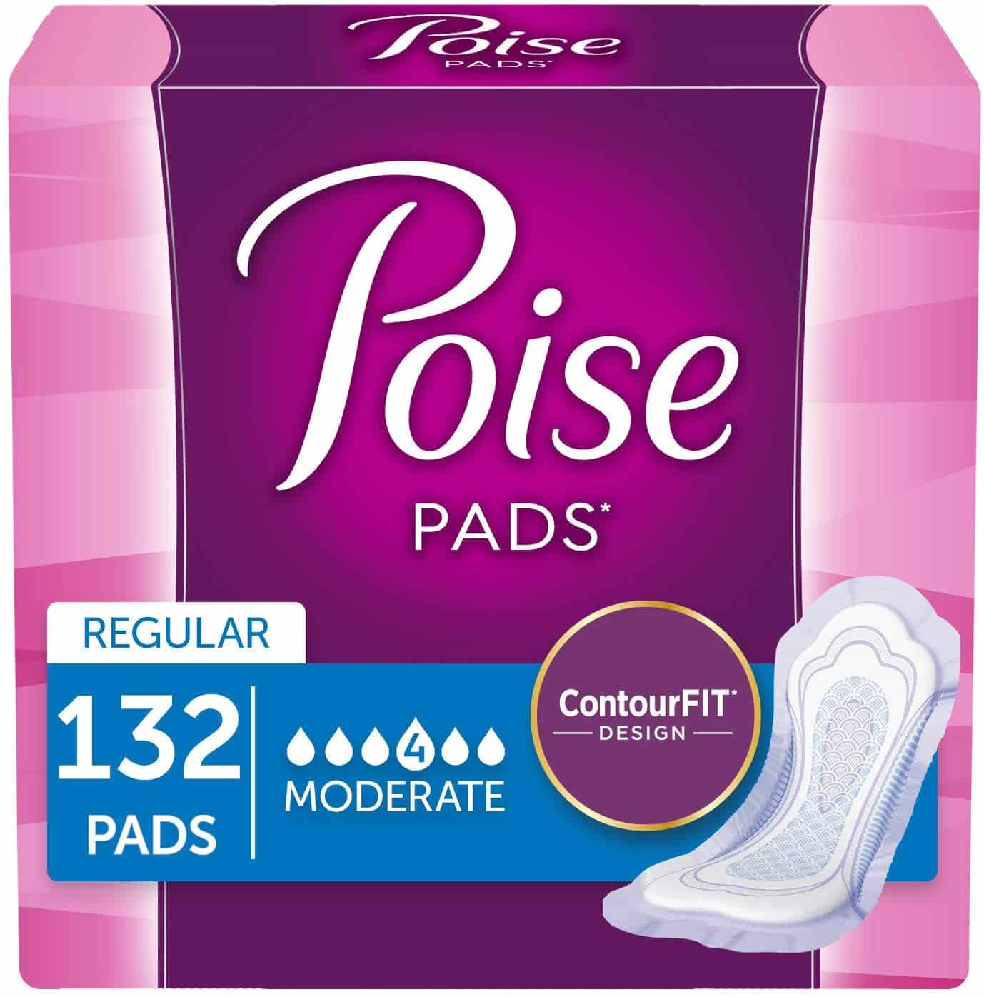 Poise Incontinence Pads, Moderate Absorbency, Regular Length $14.00 (REG $55.01)