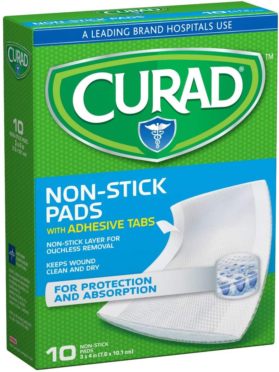 Curad CUR47148NRB Medium Non-Stick Pads, 10 Count, Pack of 3 $2.12 (REG $13.47)