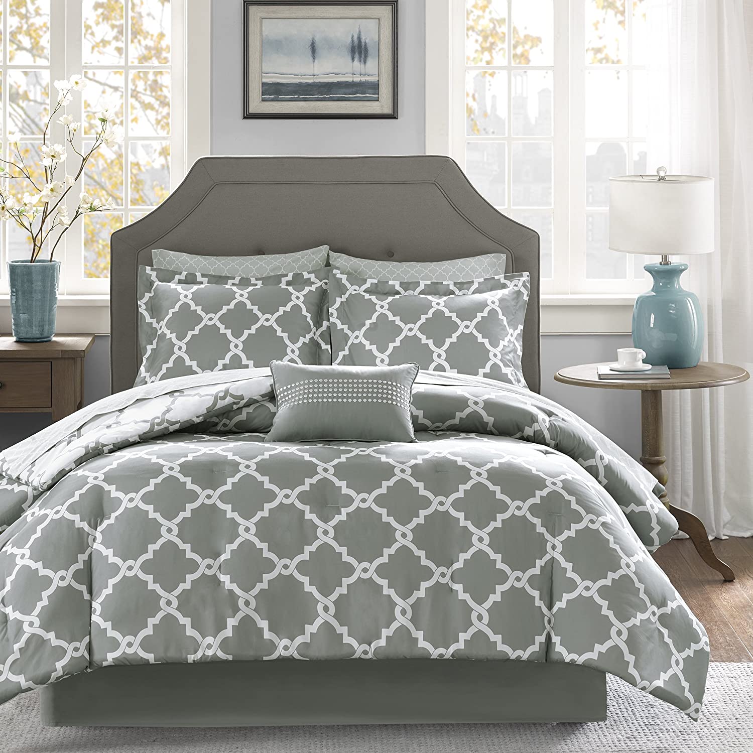 Madison Park Essentials Merritt Twin XL Size Bed Comforter Set Bed in A Bag – Grey, $41.92 (REG $259.95)