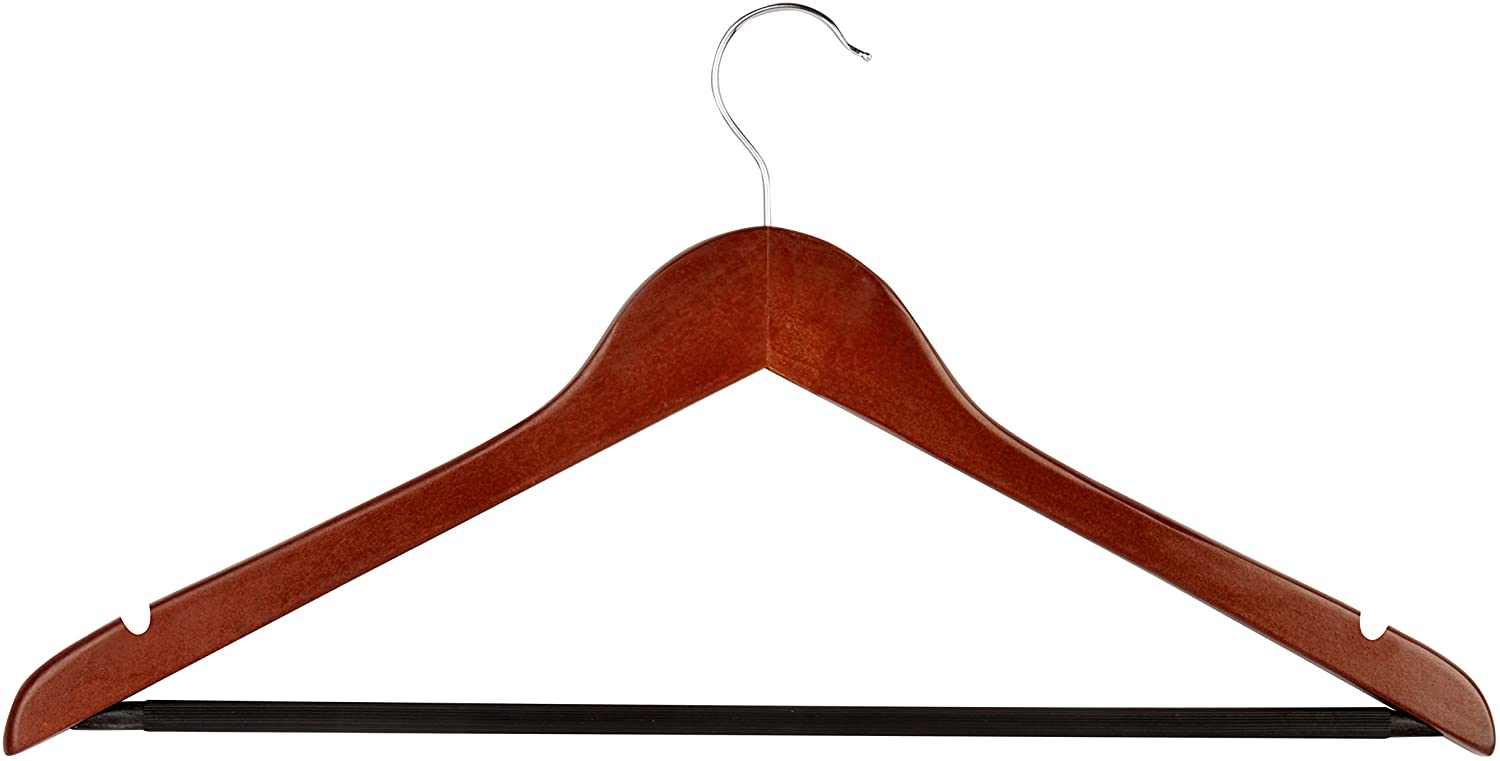Honey-Can-Do No Slip Wooden Coat Hangers, Cherry Wood, 24-Pack $17.46 (REG $29.98)