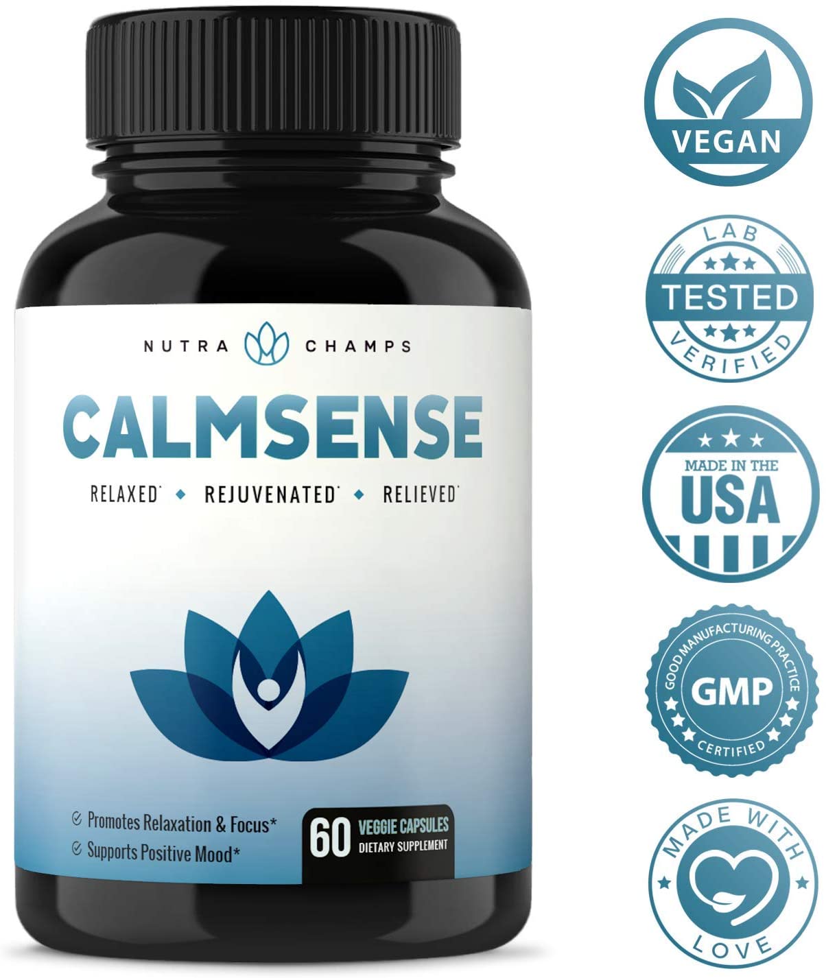 CalmSense Stress Relief Supplement – Calming Herbal Blend & Vitamin B Complex $19.97 (REG $39.95)