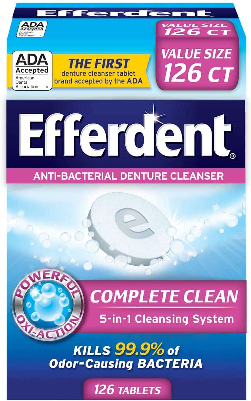 Efferdent Anti-Bacterial Denture Cleanser $3.55 (REG $6.99)