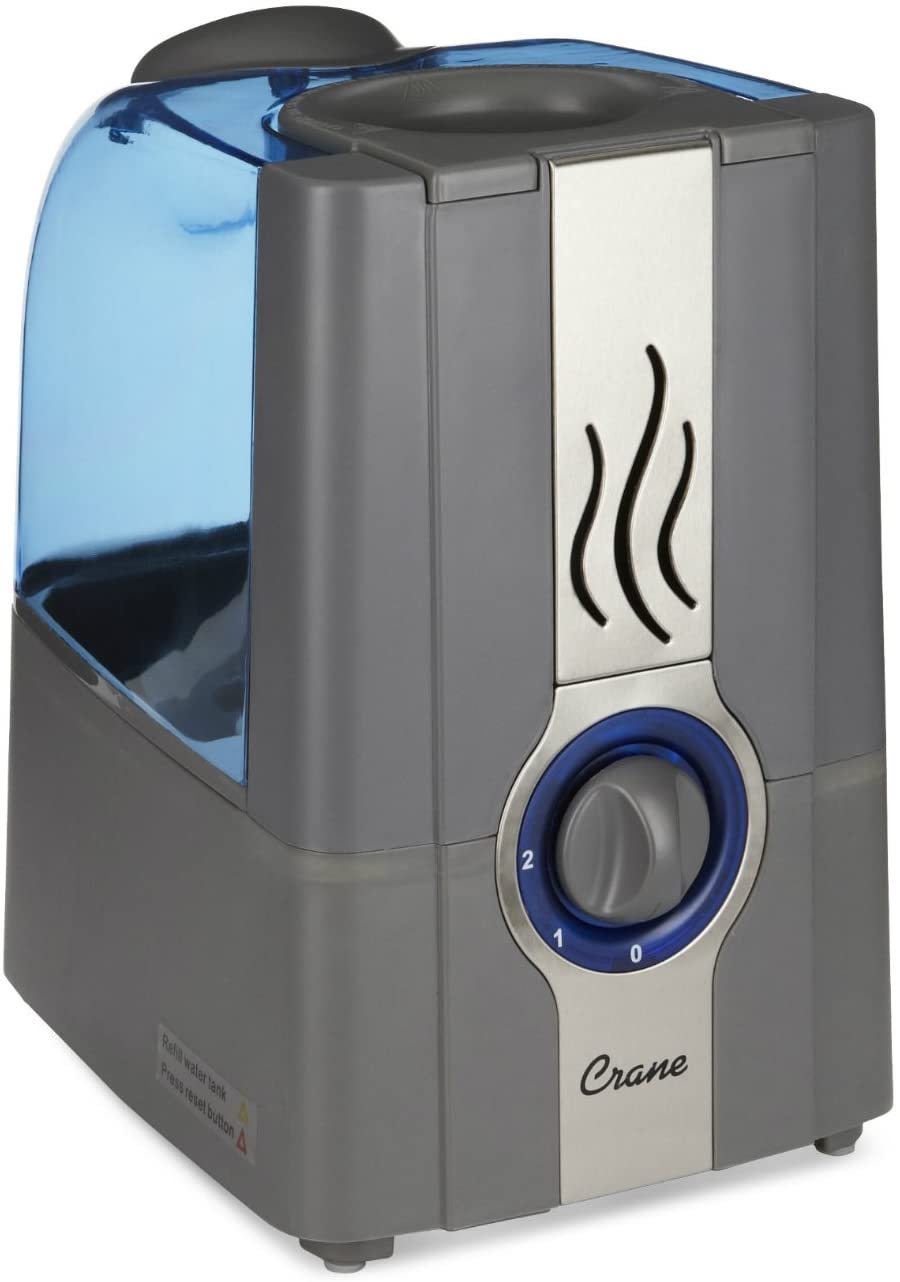 Crane Warm Mist Humidifier EE-5201GR, 1.0 Gallon, Filter Free, Whisper Quite, $29.99 (REG $49.99)