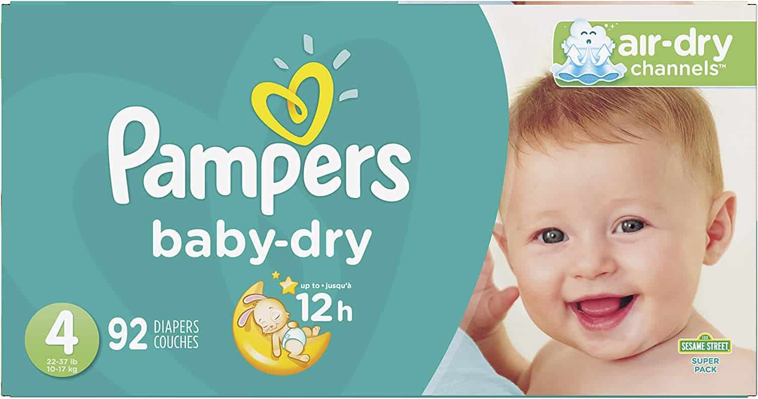 Diapers Size 4, 92 Count – Pampers Baby Dry Disposable Baby Diapers, Super Pack $24.27 (REG $41.29)