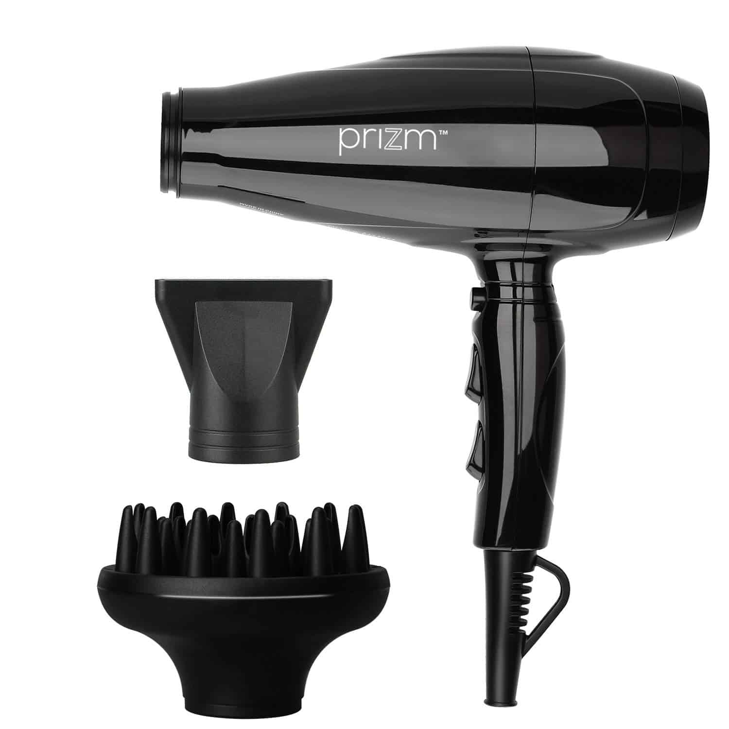 Prizm – Ceramic Hair Dryer, Low Noise Hair Dryers with Large Diffuser (50% Off)