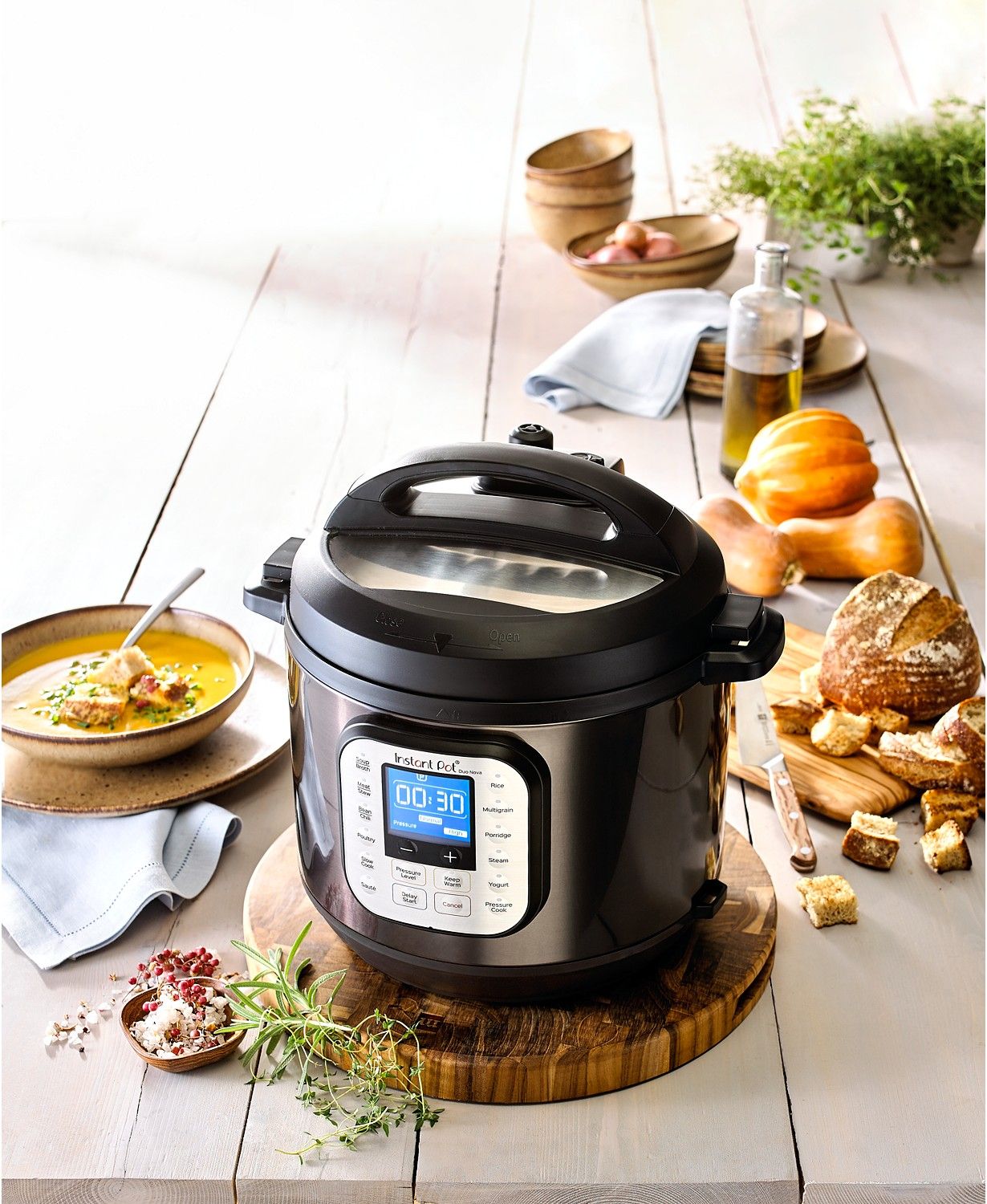 Instant Pot Duo Nova Black Stainless Steel 6-Qt. 7-in-1 One-Touch Multi-Cooker -$69.99(44% Off)