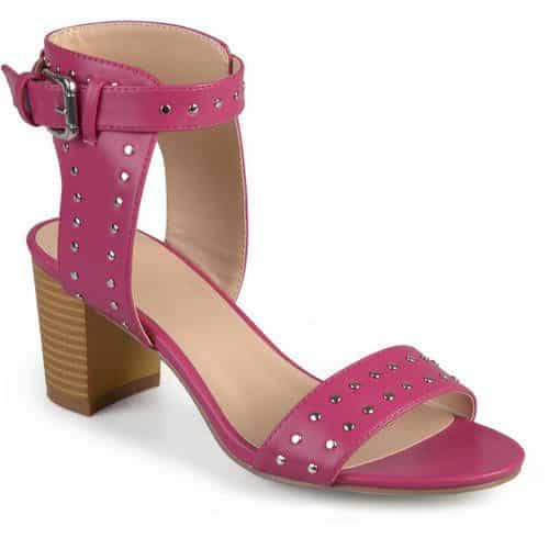 Womens Faux Leather Studded Ankle Strap High Heel -$20.99(75% Off)